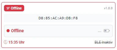 Dashboard Status Offline